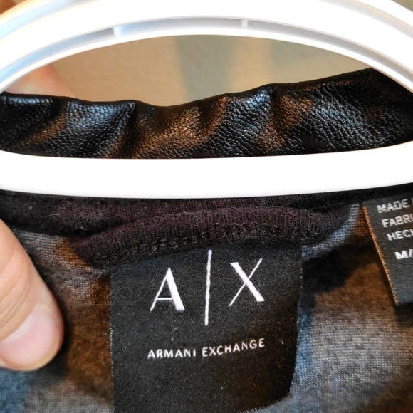 Men Armani Exchange Bomber Sweater Medium-Black - Picture 2 of 7